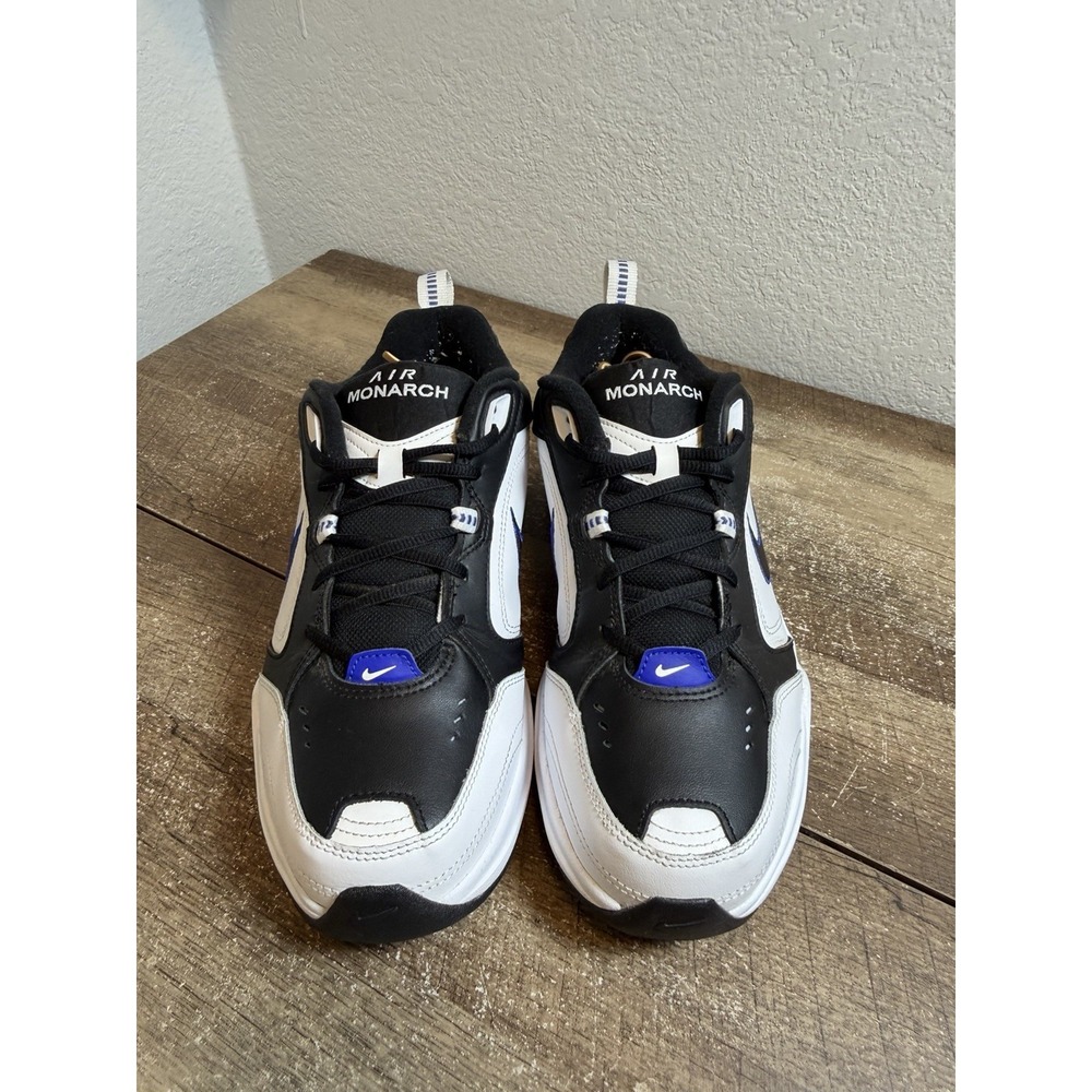Nike Air Monarch IV Black White Royal Blue Training Shoes Mens Size 9.5 W - Picture 3 of 8